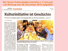 Tablet Screenshot of kulturinitiative-iserlohn.de